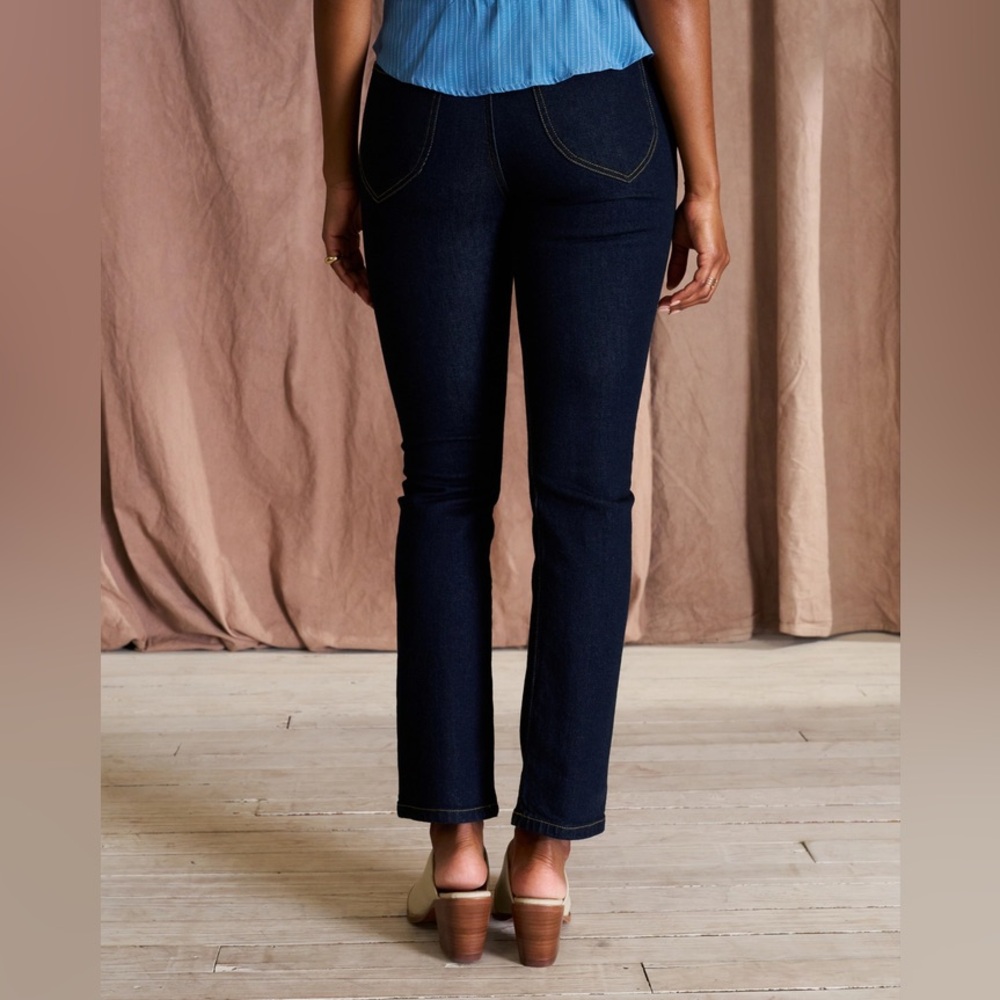 Tecovas Mid Rise Stovepipe Dark Wash Jeans - Picture 2 of 16